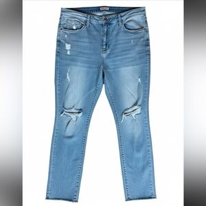 Ava & Viv Jeans Womens 22W Blue Jean Capris